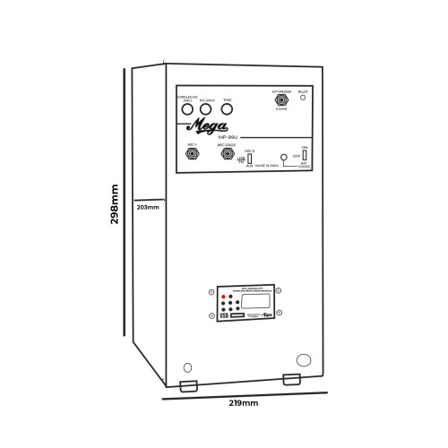 Mega MP-99U With Bluetooth,USB,Recording , Echo And UHF Cordless Mike